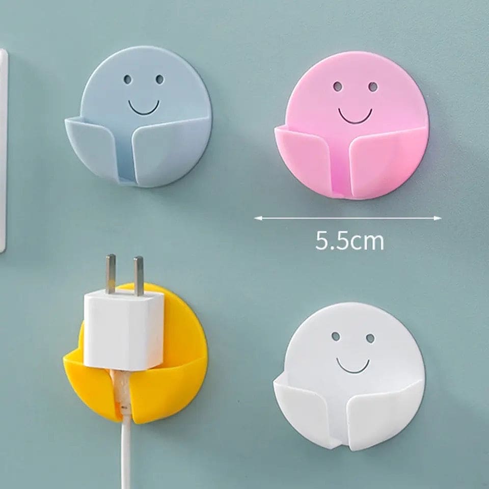 Round Smiley Plug Holder, Lovely Smiley Hook, Nail-free Hook Hanger, New Wall Storage Plug Hook, Creative Multifunction Plug Hook, Strong Traceless Hook, Power Cord Holder Storage Hook Round Smiley Plug Holder, Lovely Smiley Hook, Nail-free Hook Hanger, New Wall Storage Plug Hook, Creative Multifunction Plug Hook, Strong Traceless Hook, Power Cord Holder Storage Hook